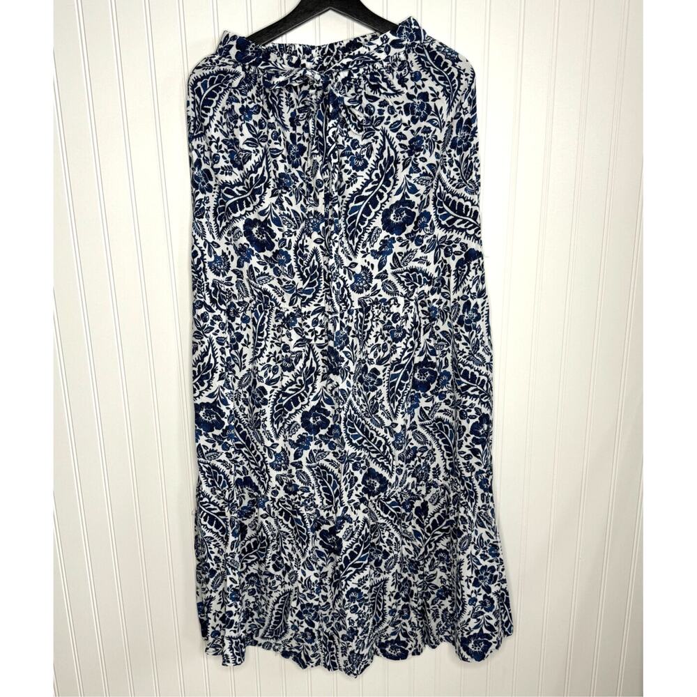 Francesca's Women's Navy/White Maxi Skirt Small